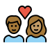 couple with heart, person, person, medium-dark skin tone, medium skin tone